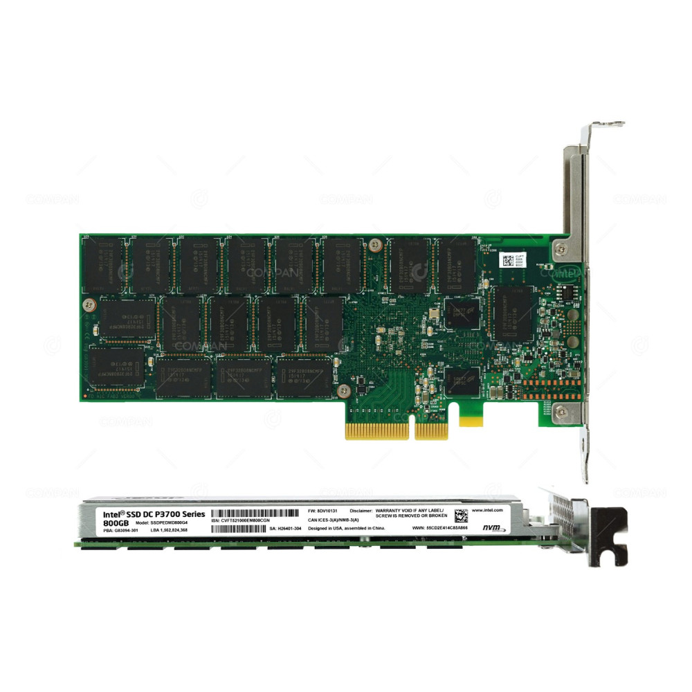 SSDPEDMD800G4 INTEL SSD DC P3700 SERIES 800GB NVME PCIE 3.0 X 4 DRIVE G83094-301